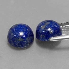 Pedras preciosas de lápis-lazúli azul natural de  ct, corte redondo, opaco