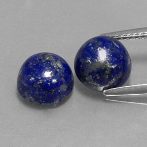 Pedras preciosas de lápis-lazúli azul natural de  ct, corte redondo, opaco