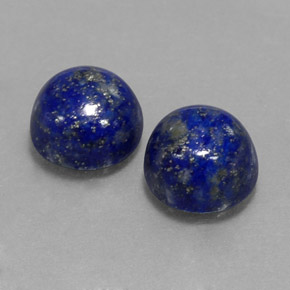 Pedras preciosas de lápis-lazúli azul natural de  ct, corte redondo, opaco