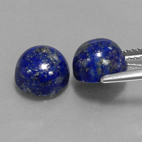 Pedras preciosas de lápis-lazúli azul natural de  ct, corte redondo, opaco