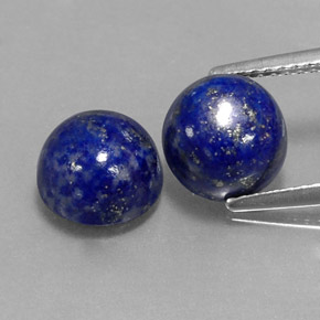 Pedras preciosas de lápis-lazúli azul natural de  ct, corte redondo, opaco