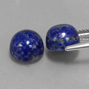 Pedras preciosas de lápis-lazúli azul natural de  ct, corte redondo, opaco