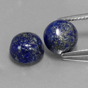 Pedras preciosas de lápis-lazúli azul natural de  ct, corte redondo, opaco