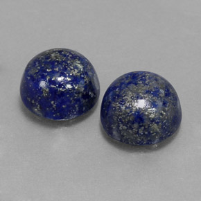 Pedras preciosas de lápis-lazúli azul natural de  ct, corte redondo, opaco