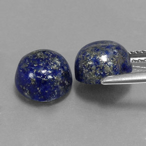 Pedras preciosas de lápis-lazúli azul natural de  ct, corte redondo, opaco