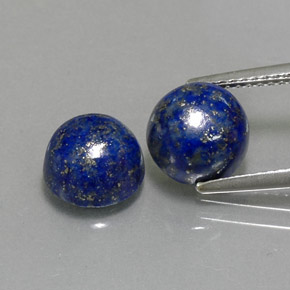 Pedras preciosas de lápis-lazúli azul natural de  ct, corte redondo, opaco