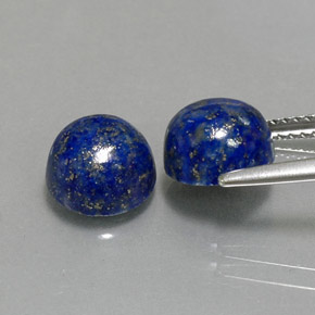 Pedras preciosas de lápis-lazúli azul natural de  ct, corte redondo, opaco