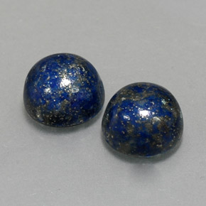 Pedras preciosas de lápis-lazúli azul natural de  ct, corte redondo, opaco
