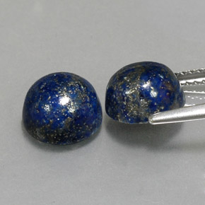 Pedras preciosas de lápis-lazúli azul natural de  ct, corte redondo, opaco