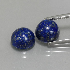 Pedras preciosas de lápis-lazúli azul natural de  ct, corte redondo, opaco
