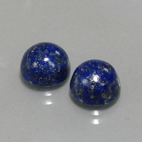 Pedras preciosas de lápis-lazúli azul natural de  ct, corte redondo, opaco