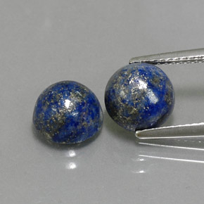 Pedras preciosas de lápis-lazúli azul natural de  ct, corte redondo, opaco