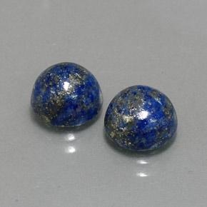 Pedras preciosas de lápis-lazúli azul natural de  ct, corte redondo, opaco