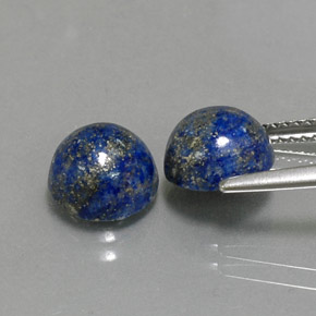 Pedras preciosas de lápis-lazúli azul natural de  ct, corte redondo, opaco