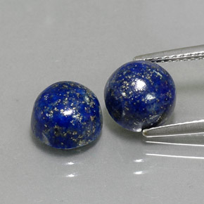 Pedras preciosas de lápis-lazúli azul natural de  ct, corte redondo, opaco