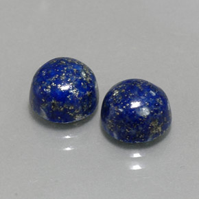 Pedras preciosas de lápis-lazúli azul natural de  ct, corte redondo, opaco