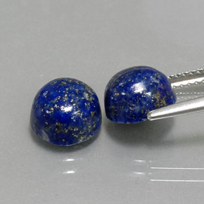 Pedras preciosas de lápis-lazúli azul natural de  ct, corte redondo, opaco