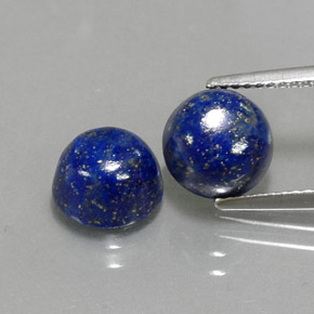 Pedras preciosas de lápis-lazúli azul natural de  ct, corte redondo, opaco
