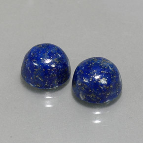 Pedras preciosas de lápis-lazúli azul natural de  ct, corte redondo, opaco