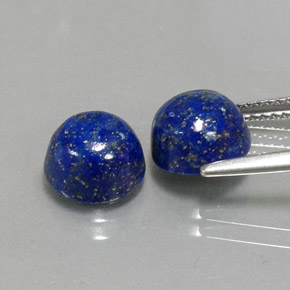 Pedras preciosas de lápis-lazúli azul natural de  ct, corte redondo, opaco