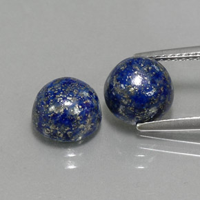 Pedras preciosas de lápis-lazúli azul natural de  ct, corte redondo, opaco