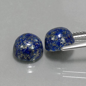 Pedras preciosas de lápis-lazúli azul natural de  ct, corte redondo, opaco