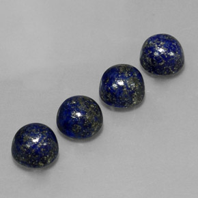 Pedras preciosas de lápis-lazúli azul natural de  ct, corte redondo, opaco