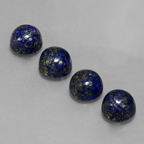 Pedras preciosas de lápis-lazúli azul natural de  ct, corte redondo, opaco