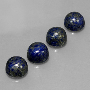 Pedras preciosas de lápis-lazúli azul natural de  ct, corte redondo, opaco