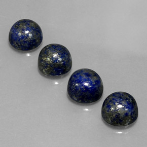 Pedras preciosas de lápis-lazúli azul natural de  ct, corte redondo, opaco