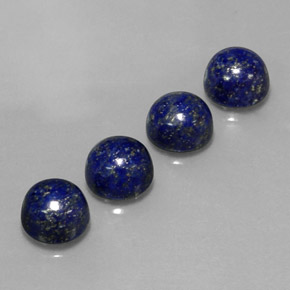 Pedras preciosas de lápis-lazúli azul natural de  ct, corte redondo, opaco