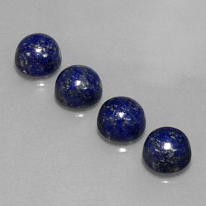 Pedras preciosas de lápis-lazúli azul natural de  ct, corte redondo, opaco