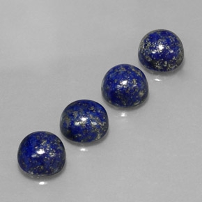 Pedras preciosas de lápis-lazúli azul natural de  ct, corte redondo, opaco