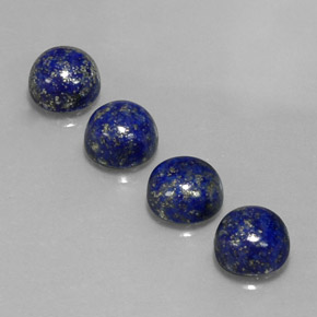 Pedras preciosas de lápis-lazúli azul natural de  ct, corte redondo, opaco