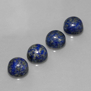Pedras preciosas de lápis-lazúli azul natural de  ct, corte redondo, opaco
