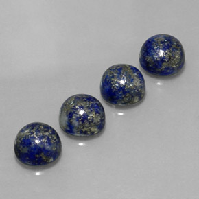 Pedras preciosas de lápis-lazúli azul natural de  ct, corte redondo, opaco