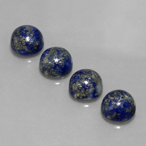 Pedras preciosas de lápis-lazúli azul natural de  ct, corte redondo, opaco