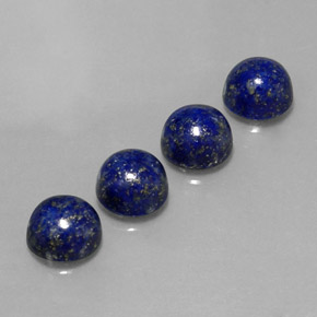 Pedras preciosas de lápis-lazúli azul natural de  ct, corte redondo, opaco