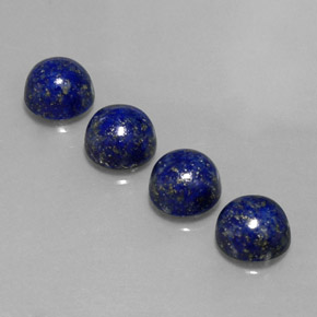 Pedras preciosas de lápis-lazúli azul natural de  ct, corte redondo, opaco