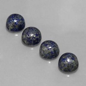 Pedras preciosas de lápis-lazúli azul natural de  ct, corte redondo, opaco