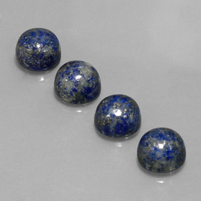 Pedras preciosas de lápis-lazúli azul natural de  ct, corte redondo, opaco