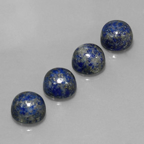 Pedras preciosas de lápis-lazúli azul natural de  ct, corte redondo, opaco