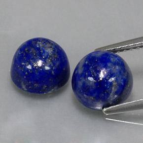 Pedras preciosas de lápis-lazúli azul natural de  ct, corte redondo, opaco