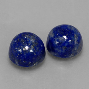 Pedras preciosas de lápis-lazúli azul natural de  ct, corte redondo, opaco