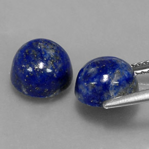 Pedras preciosas de lápis-lazúli azul natural de  ct, corte redondo, opaco