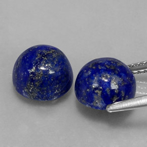 Pedras preciosas de lápis-lazúli azul natural de  ct, corte redondo, opaco