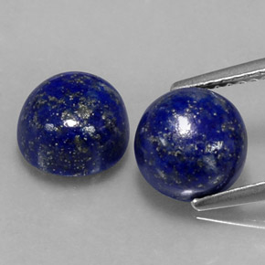 Pedras preciosas de lápis-lazúli azul natural de  ct, corte redondo, opaco