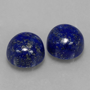 Pedras preciosas de lápis-lazúli azul natural de  ct, corte redondo, opaco