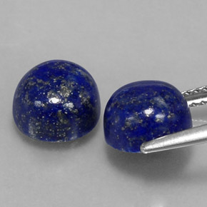 Pedras preciosas de lápis-lazúli azul natural de  ct, corte redondo, opaco