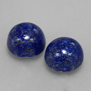 Pedras preciosas de lápis-lazúli azul natural de  ct, corte redondo, opaco